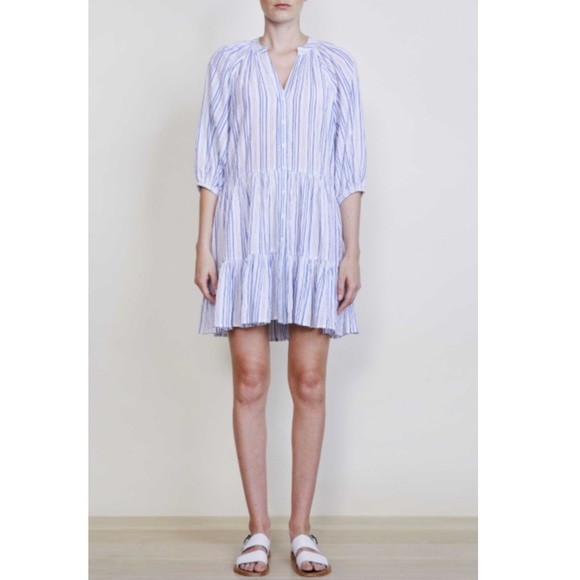 APIECE APART Mini Mitte Striped Dress Size: Small - Picture 2 of 7